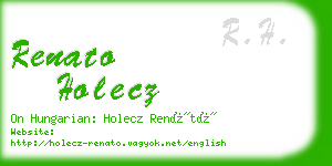 renato holecz business card